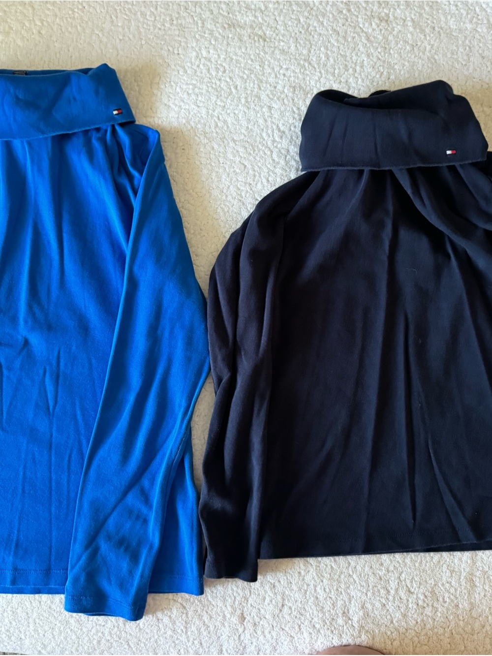 2-Pack Tommy Hilfiger Mock Neck Tops Blue & Navy